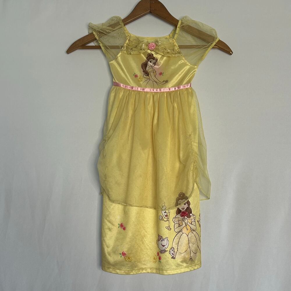 Disney Princess Belle Dress Costume Yellow Size 3T Beauty and the Beast Toddler